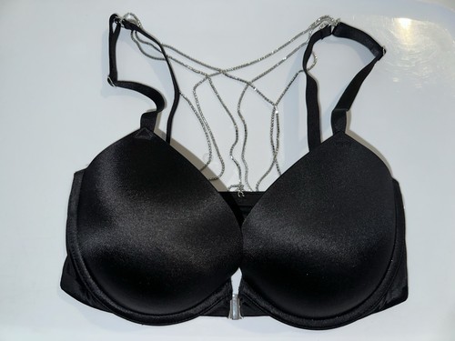 VICTORIA SECRET BH 32DD SEHR SEXY PUSH-UP PLUNGE BH SCHWARZ NEU OHNE ETIKETT