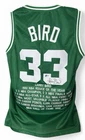 LARRY BIRD AUTOGRAPHED SIGNED BOSTON CELTICS STAT JERSEY BECKETT WITNESSED