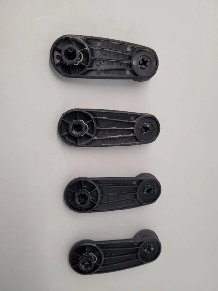 2007-2018 JEEP JK WRANGLER INTERIOR WINDOW CRANK HANDLES X4 BLACK Foto 3 de 4