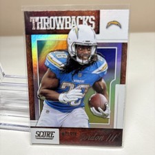 2019 SCORE THROWBACKS MELVIN GORDON III LOS ANGELES CHARGERS #T-15 INSERT
