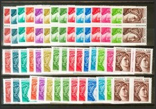 France. ** MNH Yvert 1962/79(6). 1977. Six Complete Series. NO PHOSPHORUS. MAG