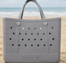 XL EVA Beach Tote Bag for Women Waterproof Sandproof Rubber Pool Boat Bag