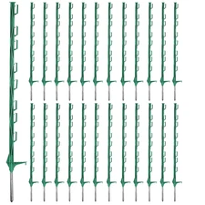 25 Pack Electric Fence Posts,48 Inch/4Ft Step-In Plastic Posts for Farm and Gard
