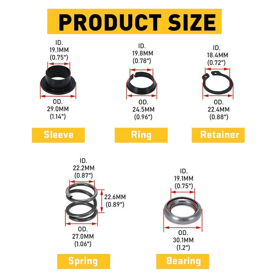 Kit de cojinete superior columna de dirección F4DZ3517A para F-150 Ford F250 F350 1992-2003 Foto 4 de 4