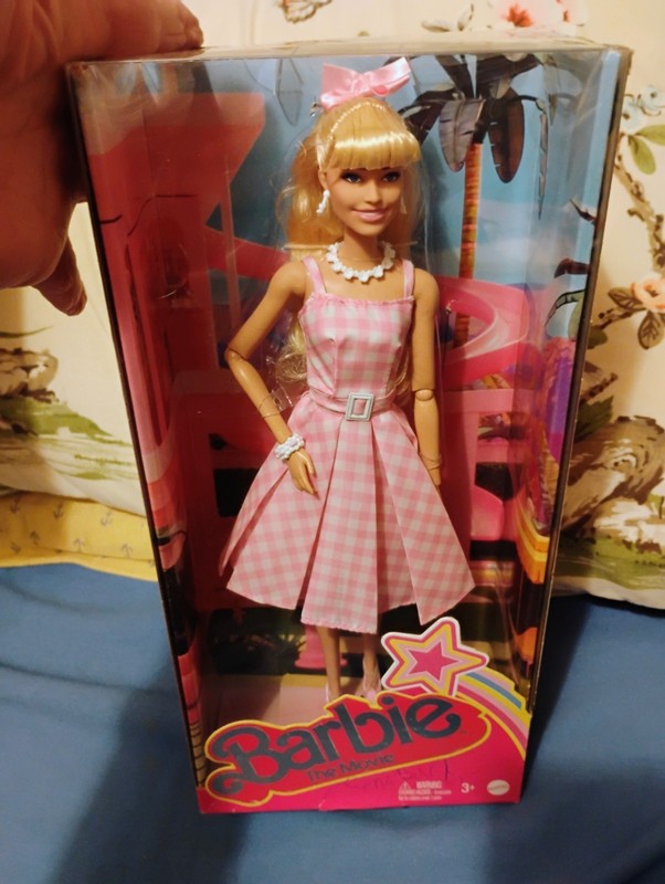 Barbie The2023  Movie Collectible 11.5" Barbie in Pink Gingham Dress Doll #HPJ96