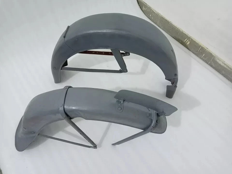 Front & Rear Mudguard Fender Set Raw Steel Fits For BMW R25 1950'S | Fit For Foto 4 de 4