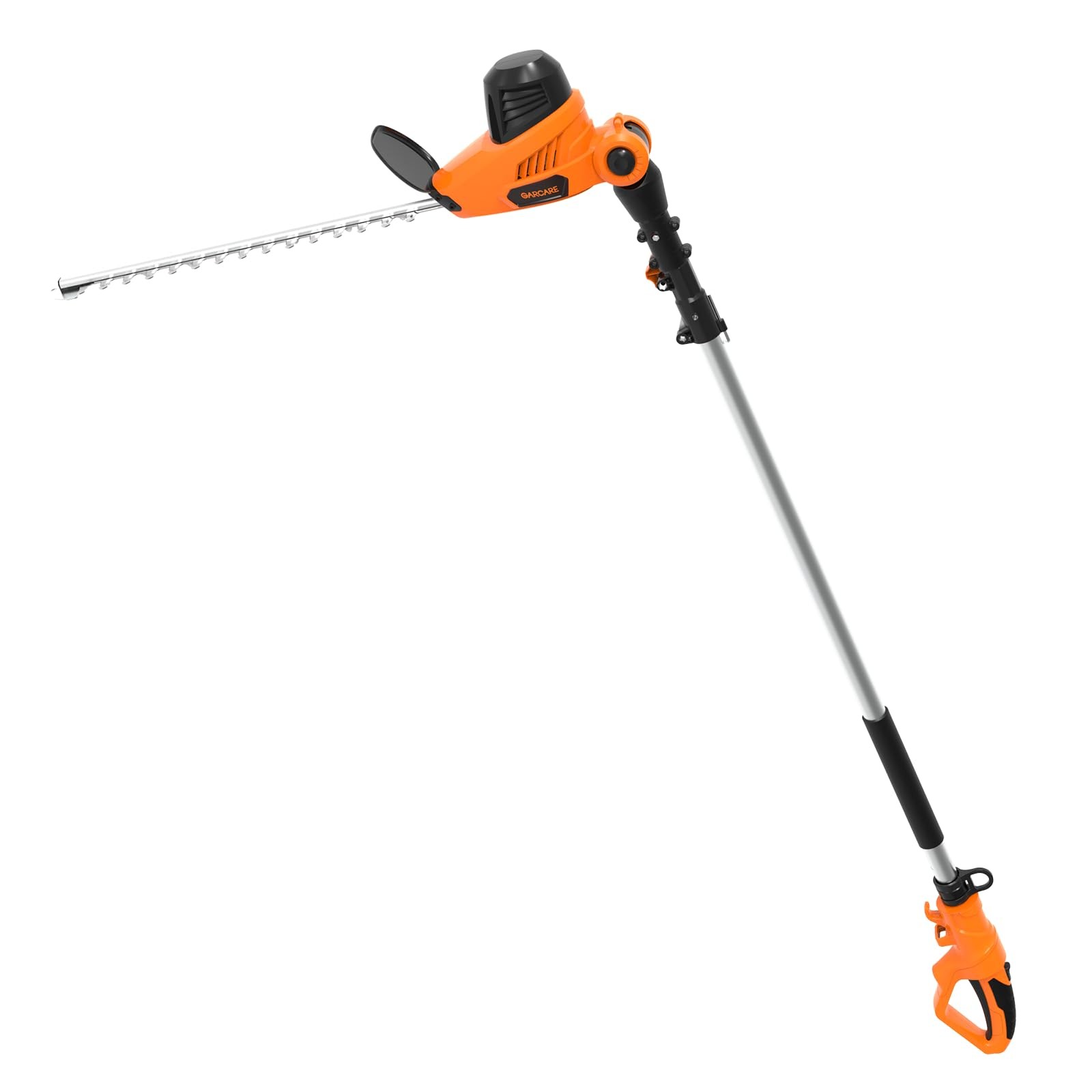 GARCARE Electric Pole Hedge Trimmer, - 18 inch, Orange, Blac