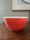RARE! Vintage 1940's - 50's Primary Red PYREX Mixing Bowl T.M. Reg 1 1/2 Quart