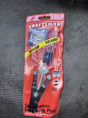 #ad Sexy Sears Craftsman USA Nos Combination Snap Ring Plier Screwdriver New 45488 $99.00