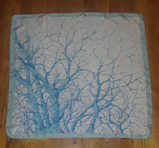 RARE Liberty of London Blue Trees 100 Silk Square Scarf 22"