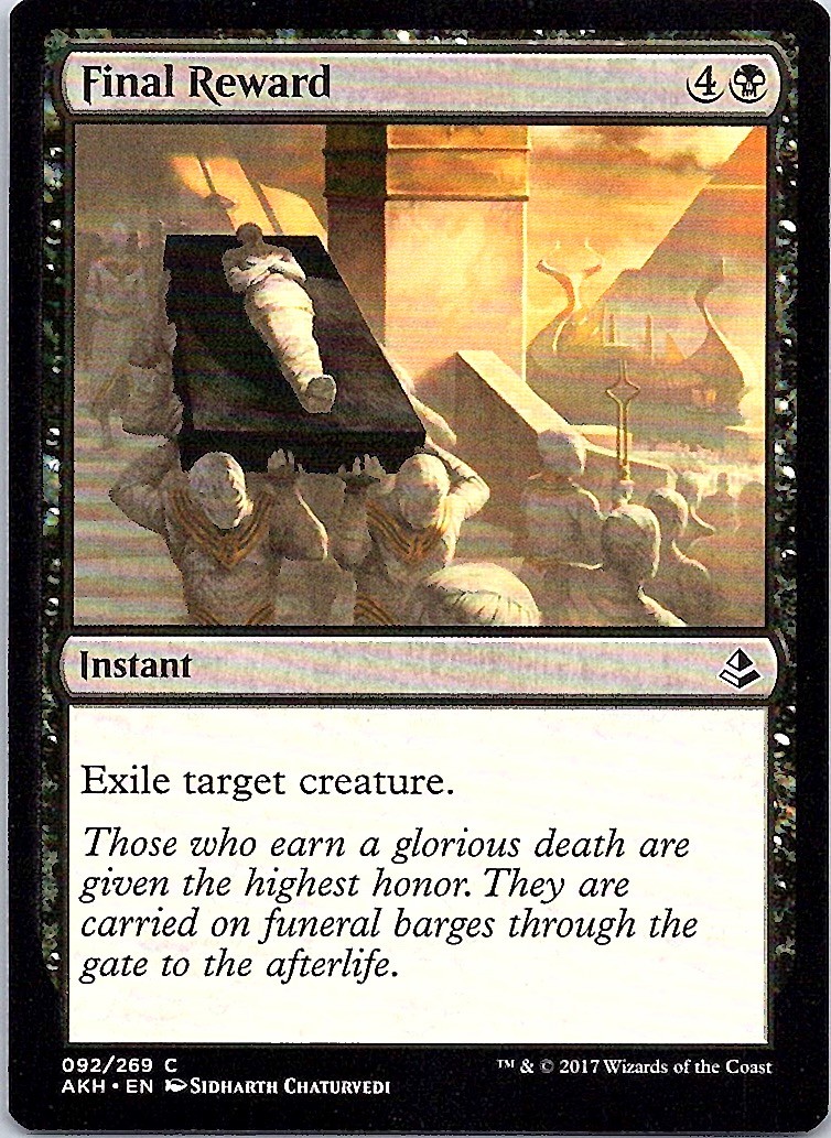 FINAL REWARD 92 C AMONKHET