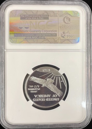 American Eagle 1997 50 $ 1/2 oz Platinmünze NGC PF 70 UC - Bild 2 von 2
