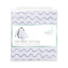 New Aden  Anais Baby Car Seat Canopy Cover Making Waves 100 Cotton Muslin