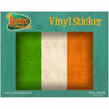 Irish Flag Vinyl Sticker Ireland World Travel Laptop Luggage Car Bumper Decal