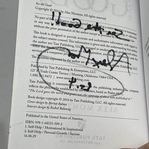 SEE THE GOOD SIGNED By ALEX MONTOYA - Picture 4 of 9