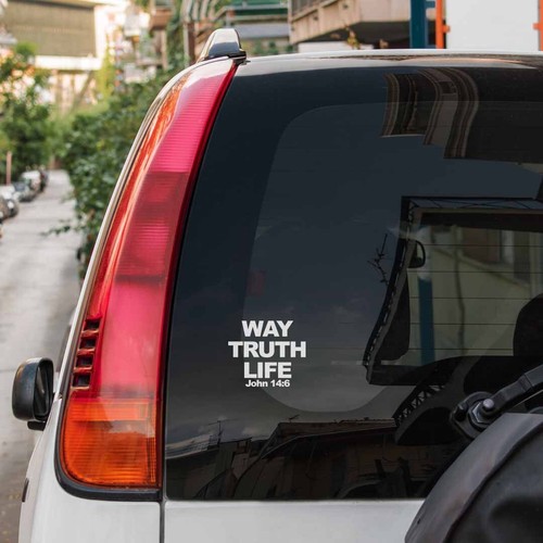 Way Truth Life | Jesus | Bible | Vinyl Sticker |Decal for Window|Laptop|Car - Picture 4 of 6