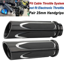 2PCS 1" Handlebar Hand Grips For Harley Sportster XL Dyna Softail V-Rod Touring