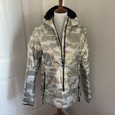 Lolë Gold Camo Hooded Zip Puffer Jacket Women's Size Sm-med