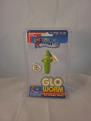 World's Smallest GLO WORM Mini 1980 Retro Toy Glow LIGHTS UP