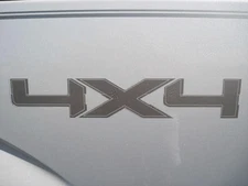 FORD TRUCK 4X4 Vinyl Decals Sticker Silver  x 2