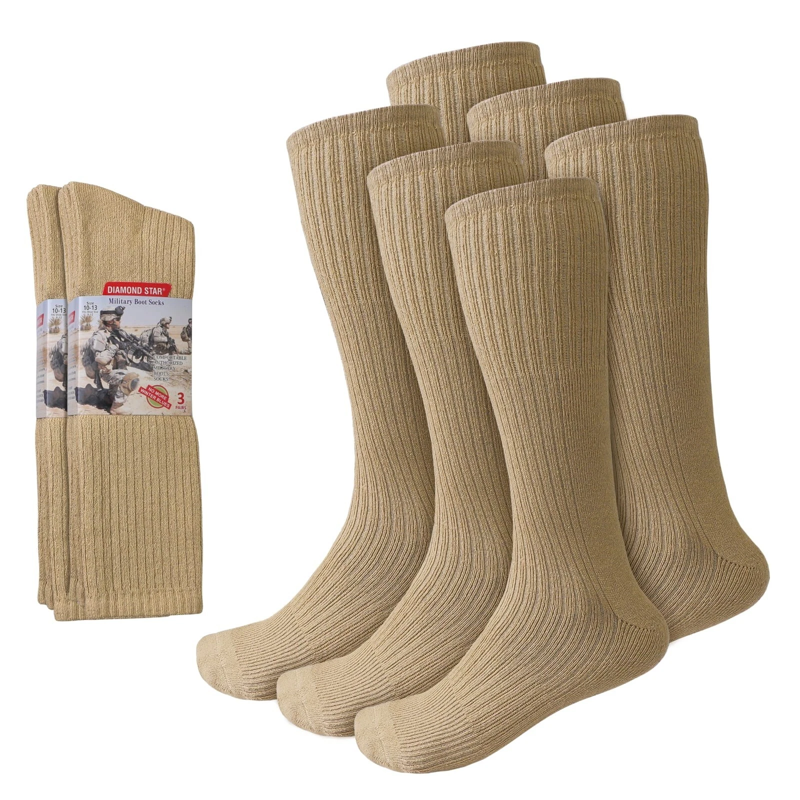 6-12 Pairs Men's Army Military Boot Socks Combat Trekking Hiking Size 10-13
Opens in a new window or