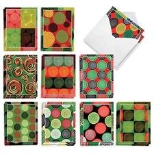 20 Asst'd Kwanzaa Notecard Set 4"x5.12" w/Envelopes (10 Designs) African Circles