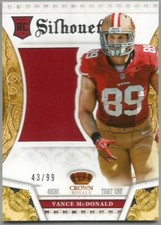 2013 Panini Crown Royale~ VANCE McDONALD Silhouettes Rookie Relic #39 49ers #/99