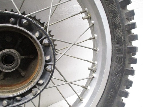 85 Kawasaki KDX 200 used Rear Wheel 41034-5002 1983-1985 - Picture 10 of 11
