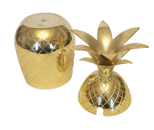 Gold Ananas Becher Cocktailbecher Party Trinkbecher mit Deckel Edelstahl - Bild 4 von 5