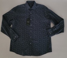 Bugatchi Classic Fit Indigo 100% Super Fine C...