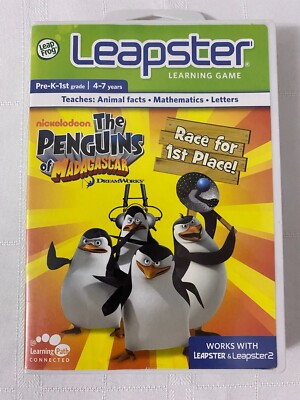 USED LEAPSTER 2 NICKELODEON THE PENGUINS OF MADAGASCAR FREE SHIPPING LEAP FROG