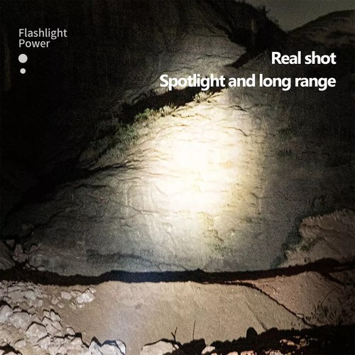 Portable LED Rechargeable Searchlight Super Bright Handheld Spotlight Flashlight - Picture 3 of 8