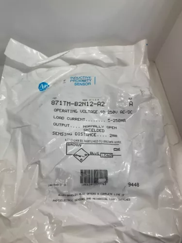 ALLEN BRADLEY 871TM-B2N12-A2 PROX SWITCH INDUCTIVE 40-250V NO 2MM SEN SER A NIB