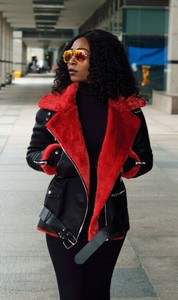 red aviator jacket