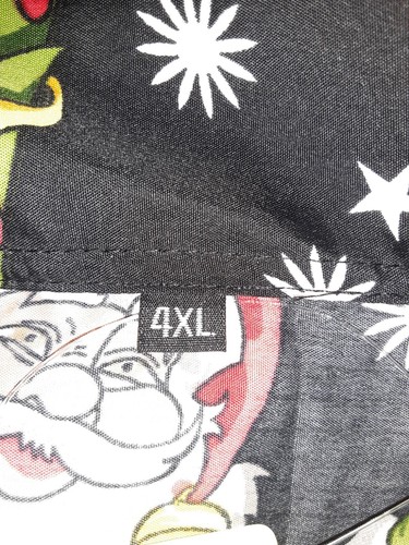 Stylore Ugly Christmas Shirt Herren 4XL Weihnachtsmann rot schwarz weiß leicht Neu mit Etikett - Bild 7 von 9