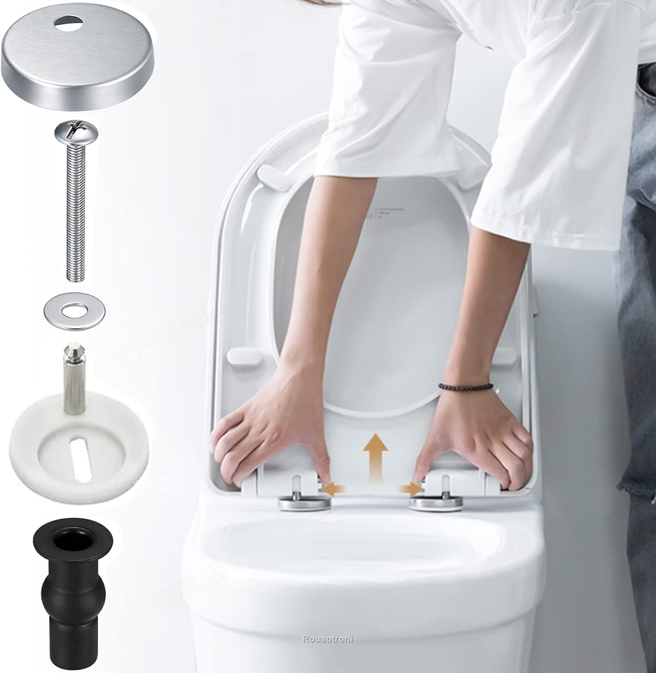 2 Pack Toilet Seat Fittings Universal Top Fittings Toilet Seat Hinges