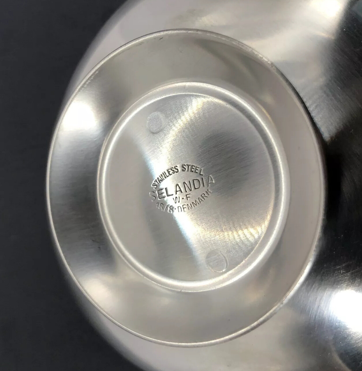 Pair of Selandia Danish Stainless Steel Candle Or Tea Holders in Original Box