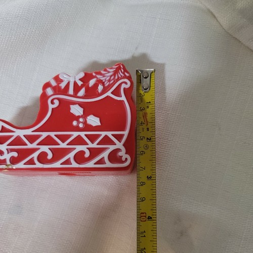 Vintage Christmas Holiday Sleigh Sled Tape Dispenser - Picture 7 of 7