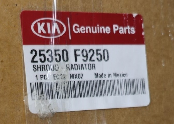 ファンソル NEW OEM Engine Cooling Fan Shroud 25350F9250 for Accent Rio 1.6L