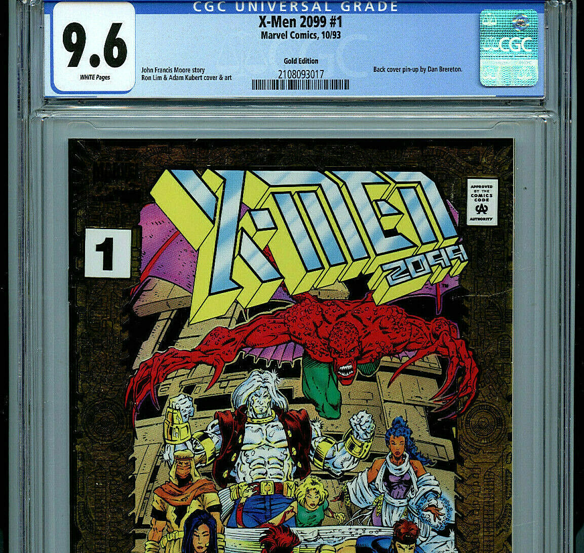 コレクション 1901 X-Men 2099 #1 GOLD CGC 9.6 NM+ 1992 Variant Marvel Comics Amricons