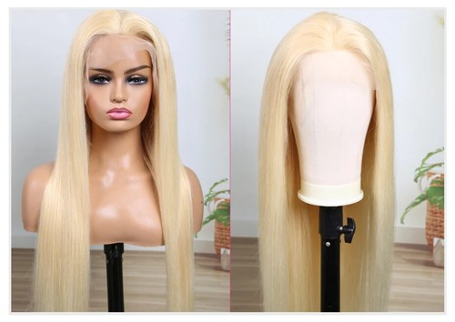 13x4 13x6 360 HD Transparent 613 Honey Blonde Color Lace Front Human Hair Wigs - Picture 11 of 24