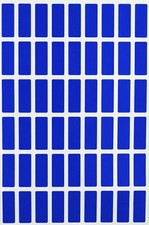 Rectangle Blue Colored Labels in Various Sizes 1" x 3/8" - 4" x 2" 15 Sheets