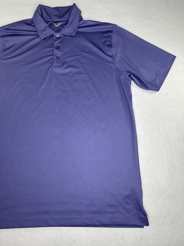 Cypress Club Mens Purple Pin Checked Size L Polo Shirt Short Sleeve - Bild 2 von 8