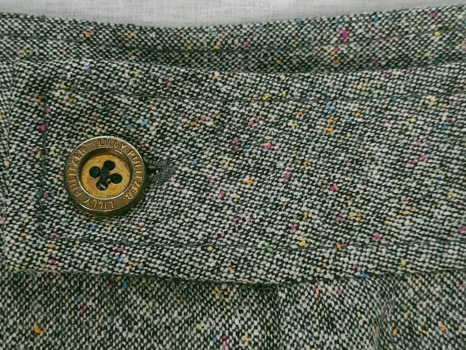 Брюки женские Lilly Pulitzer 8 серые шерстяная шелковая смесь широкие штанины Palm Beach Heritage - Изображение 2 из 4