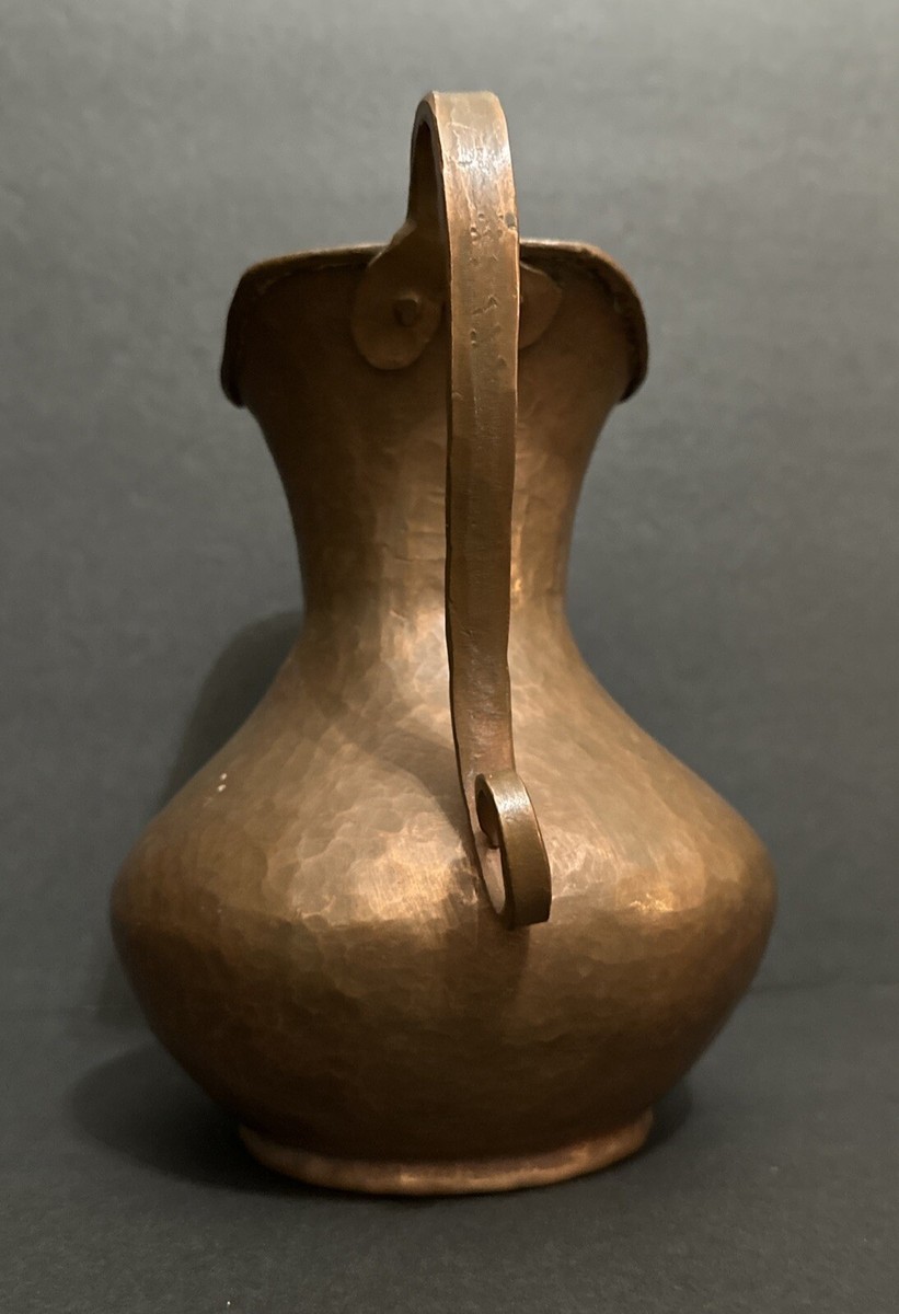 Antique 1850-1890's Primitive Arts & Crafts Hand Hammered Copper