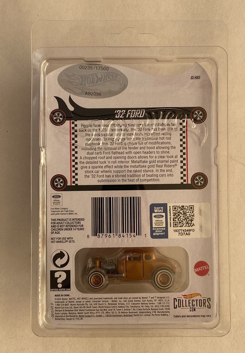 Hot Wheels RLC '32 Ford 2021 Red Line Club Exclusive Limited