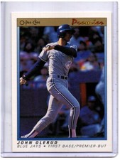 1991 O-PEE-CHEE PREMIER #92 JOHN OLERUD TORONTO BLUE JAYS FREE SHIPPING