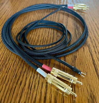 5 Ft. JMB CABLE CO Audiophile Turntable Phono RCA Cables w/Gnd connect pro ject
