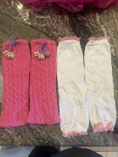 Girls Fun Pack Ballerina skirt three pairs have fun Toe socks 2 arm warmers - Picture 5 of 8
