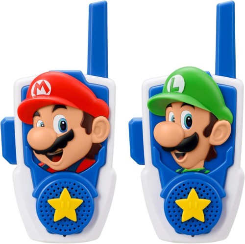 Super Mario Bros Walkie Talkies Kids Toys, Long Range, Two Way Static Free For 3